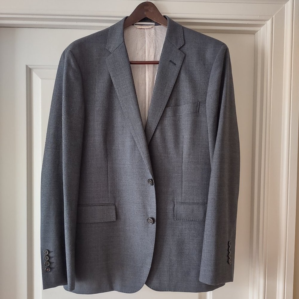 BROOKS BROTHERS Red Fleece Gray Blazer Nailhead